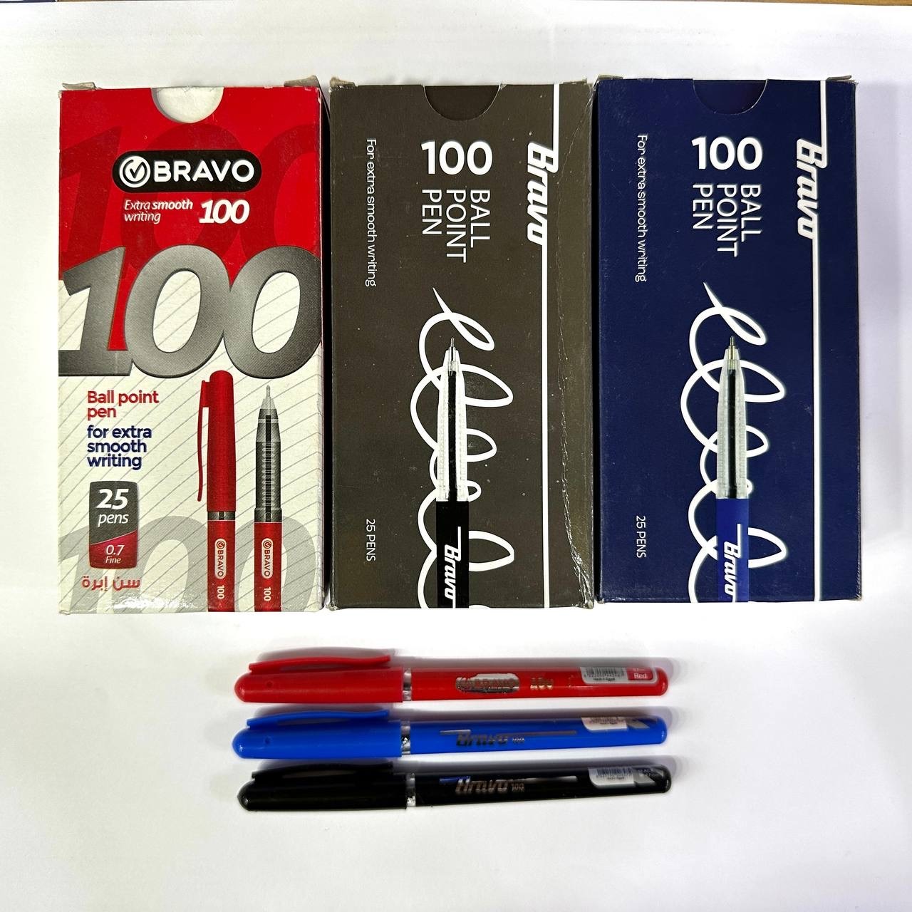 مجموعة اقلام  جاف حبر من برافو