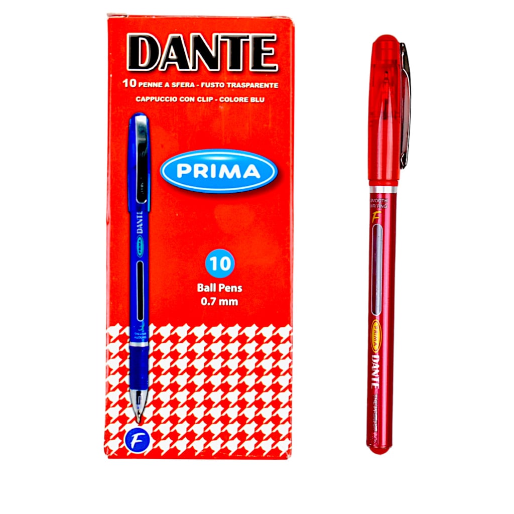 قلم  بريما دانتي بلون أحمر