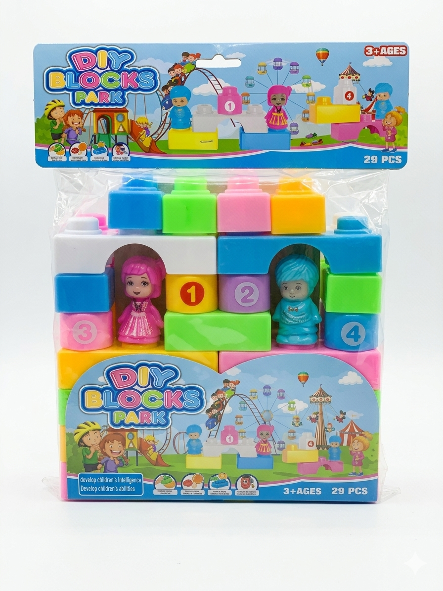 مكعبات بناء ملونة