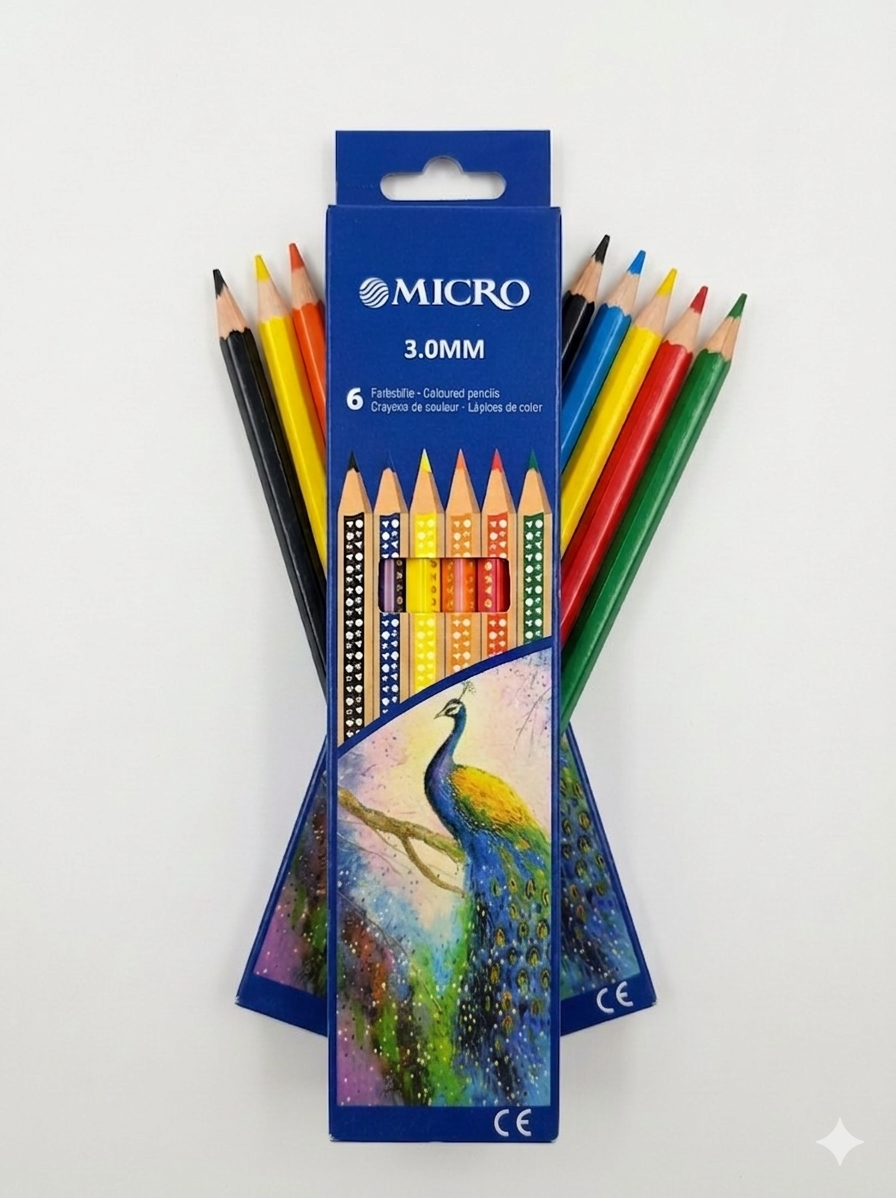 ألوان خشب ميكرو (Micro) - 6 ألوان