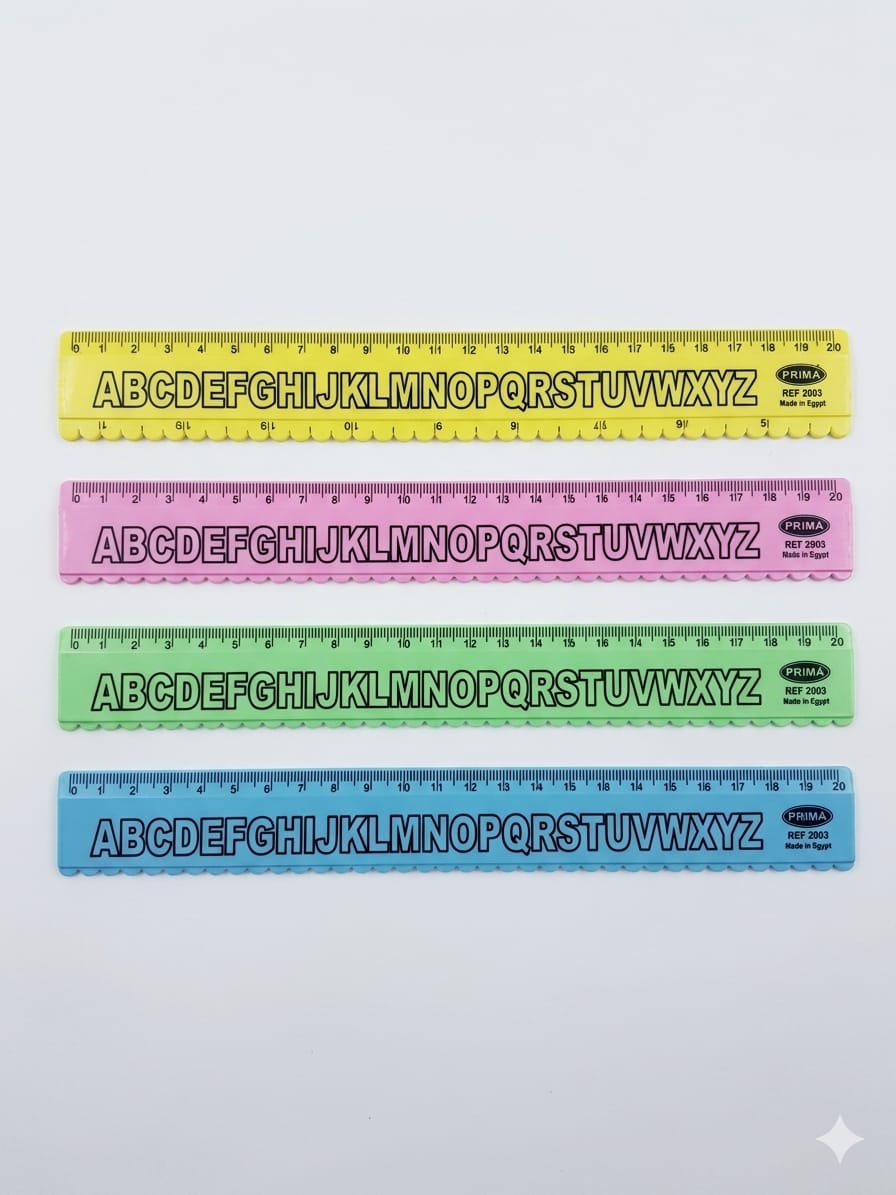 مسطرة "بريمـا" التعليمية 20 سم - حروف إنجليزية