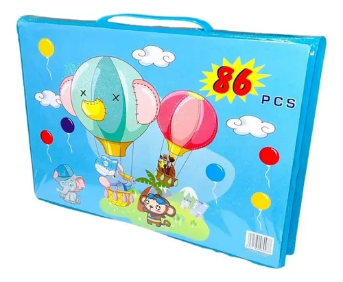 شنطة أدوات رسم للأطفال 68 قطعة