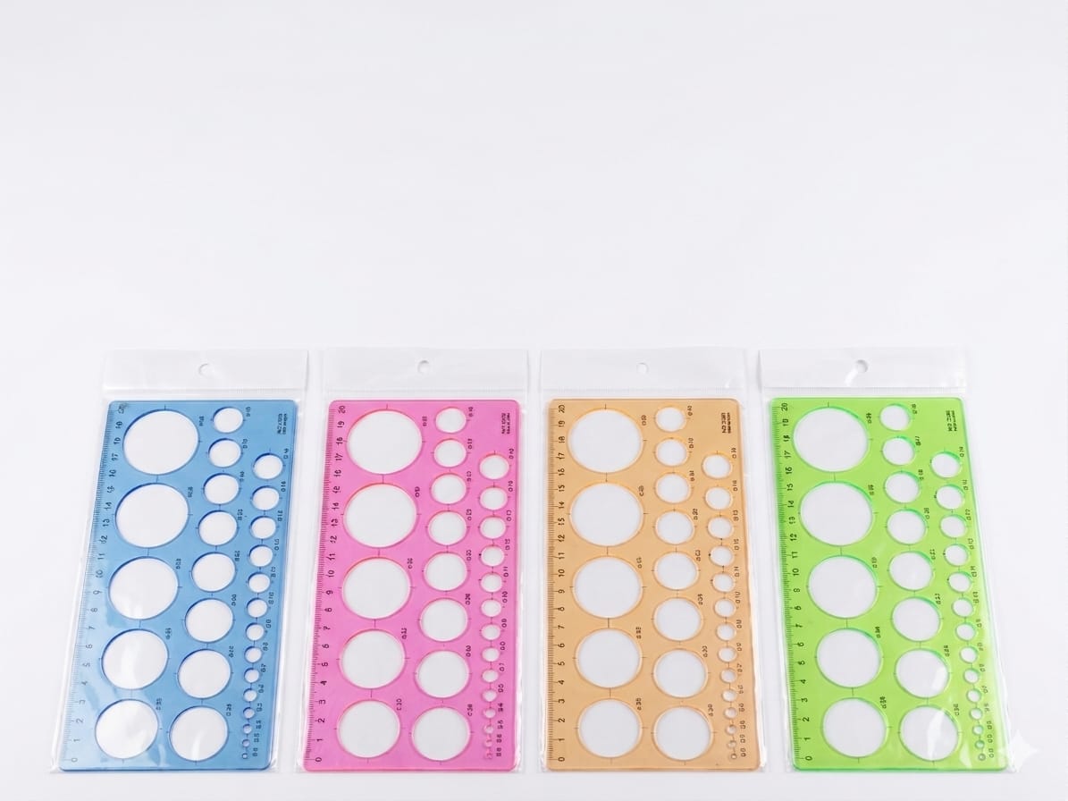 مسطرة أشكال هندسية (دوائر) 20 سم