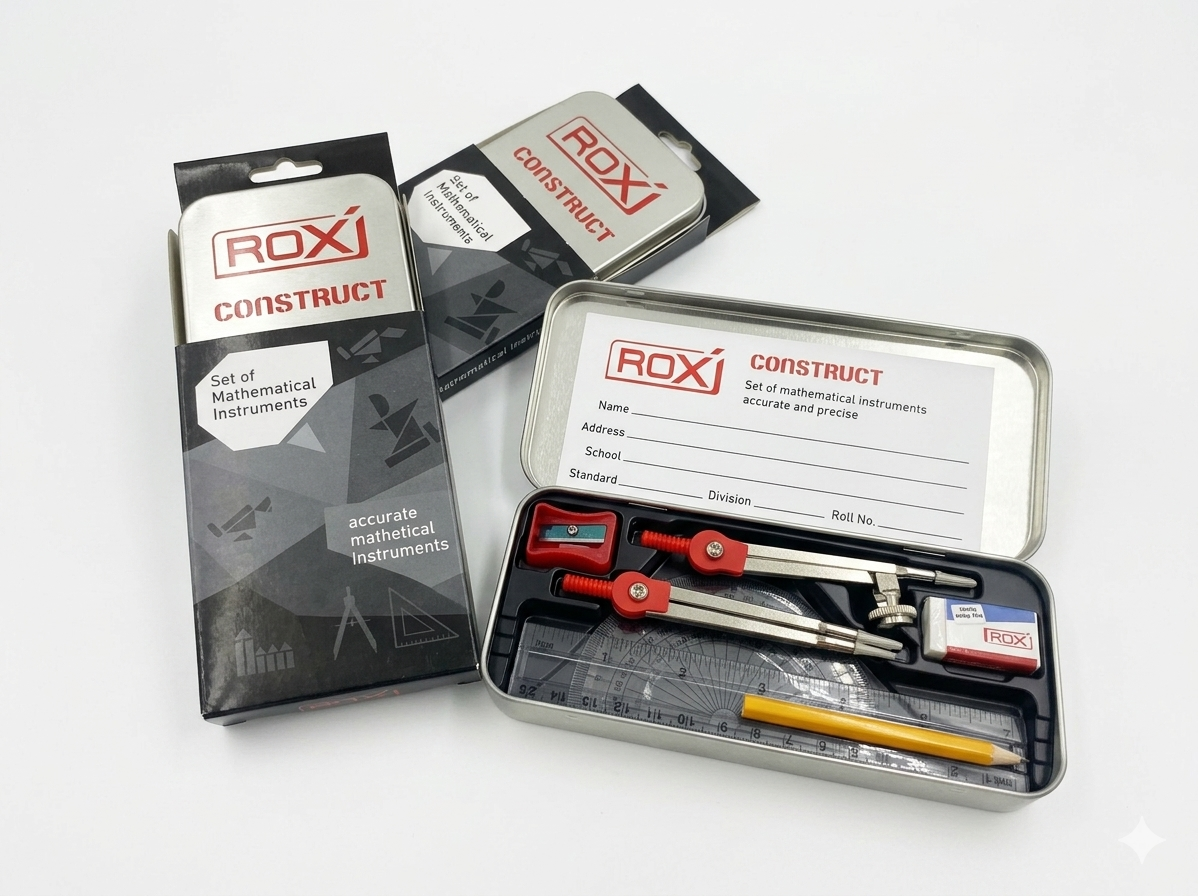 علبة أدات هندسية روكسي 9 قطع